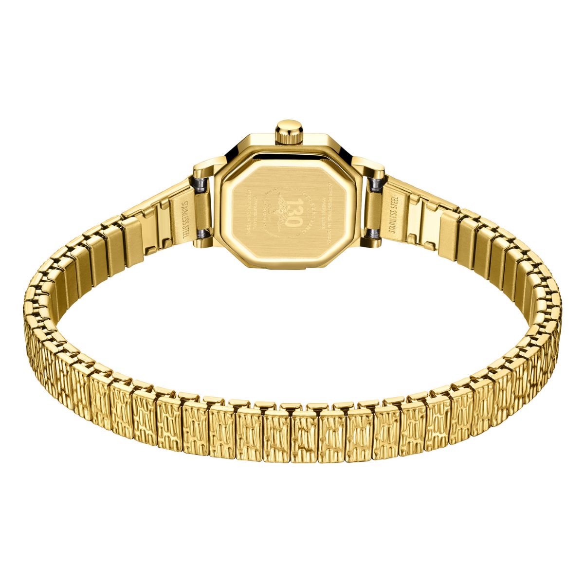 Rotary Ladies Heritage Octagonal Case Gold Plated Stainless Steel Expander Bracelet Watch - LB00764/29