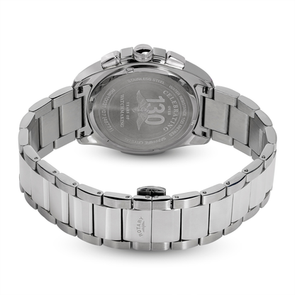 Rotary Mens Apex 100 Chronograph Silver Dial Stainless Steel Bracelet Watch - RGB10031/07