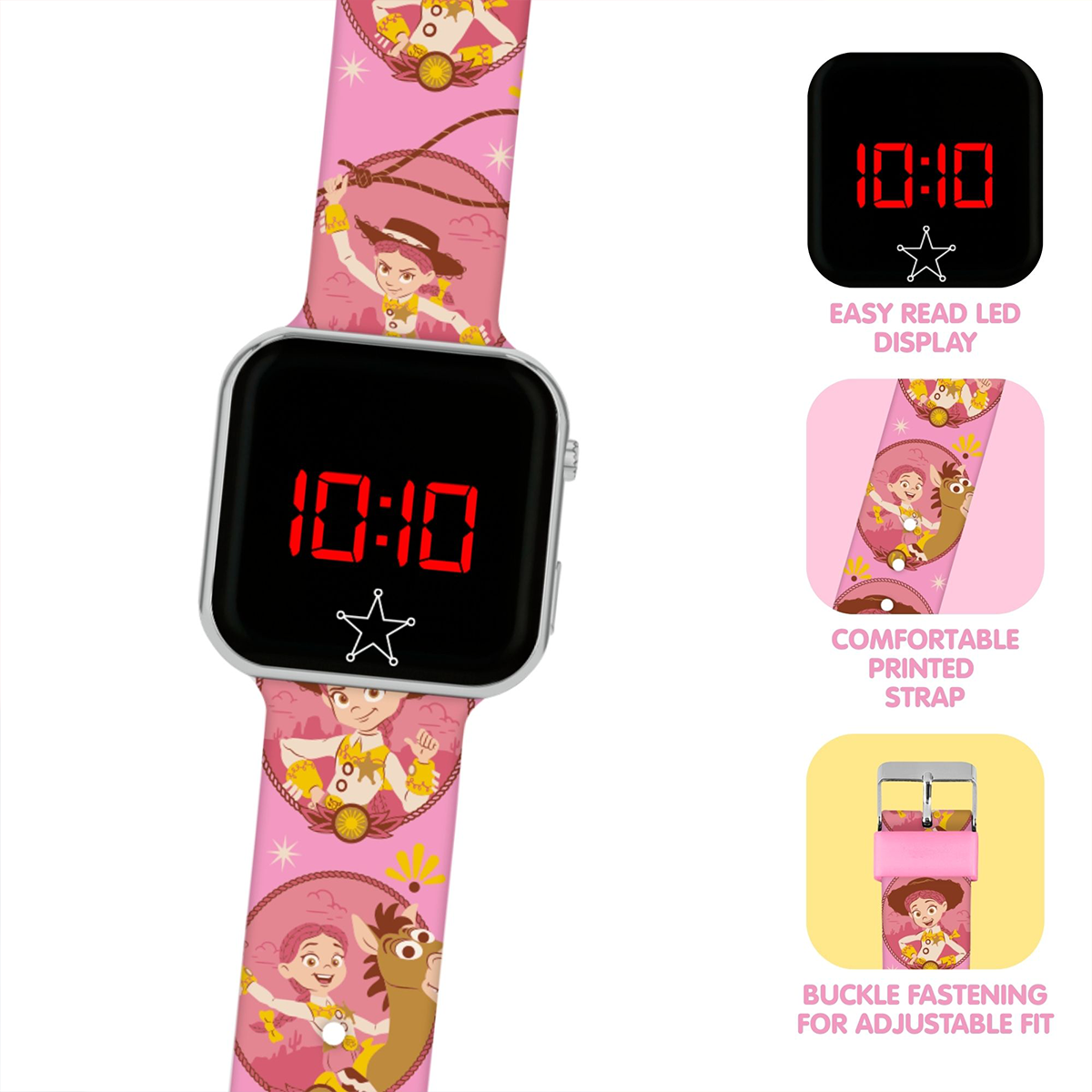 Toy Story Jessie LED Display Watch with Silicone Character Strap for Kids - TSF4023