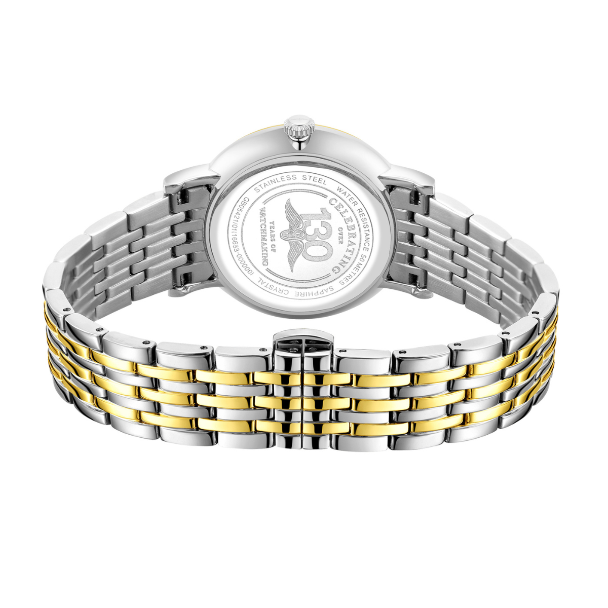 Rotary Men's Heritage Silver & Gold Plated Stainless Steel Bracelet Watch - GB05421/01
