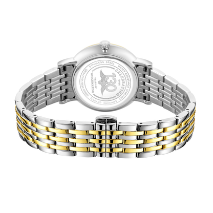 Rotary Men's Heritage Silver & Gold Plated Stainless Steel Bracelet Watch - GB05421/01