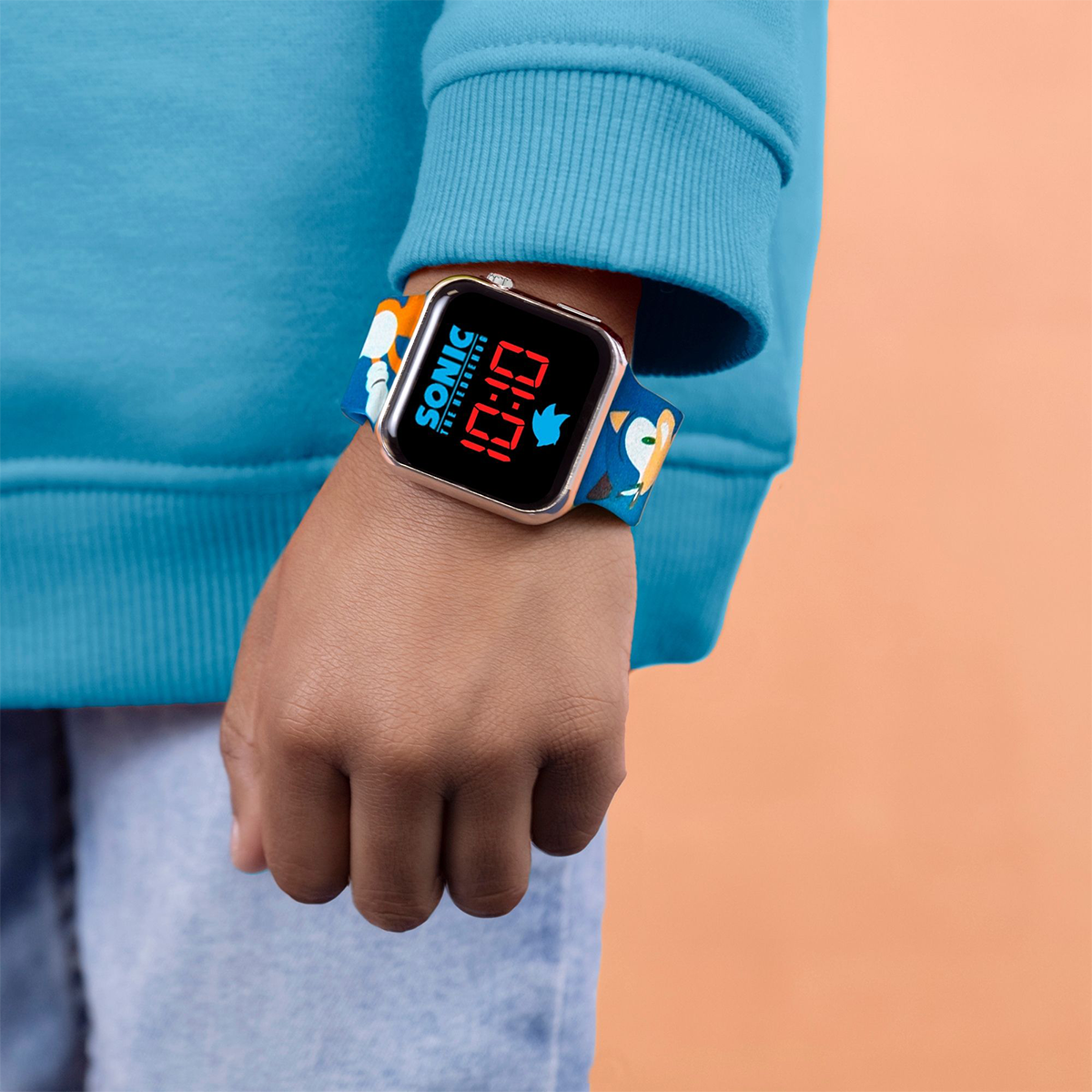 Sonic The Hedgehog 2 Blue LED Printed Boys Watch - SNC4198M