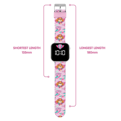 Paw Patrol LED Display Watch with Silicone Skye Character Strap for Kids - PAW4628