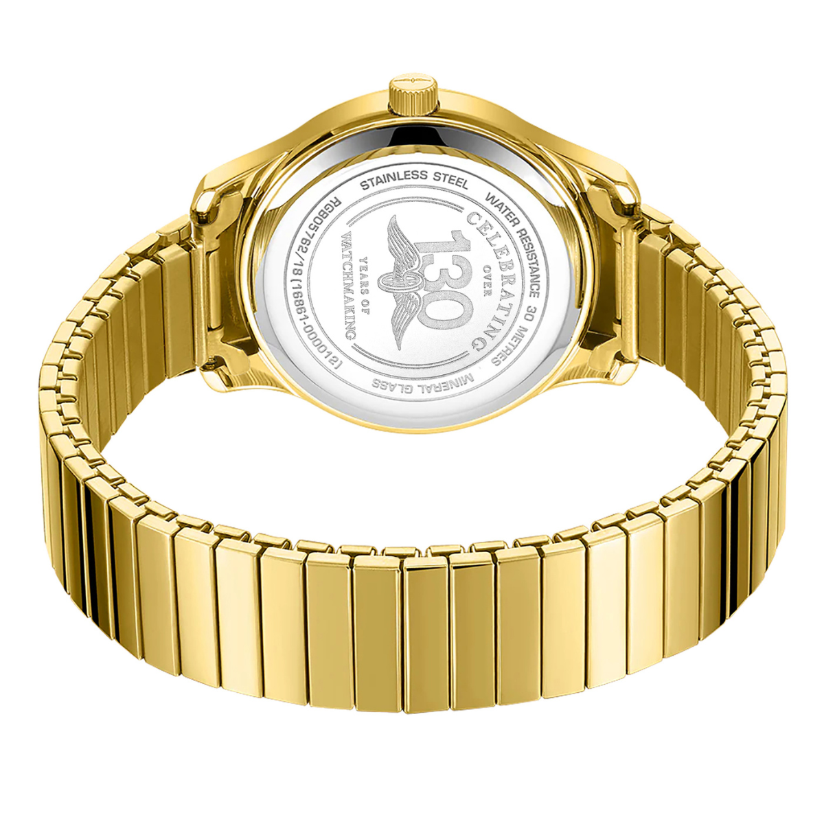 Rotary Men's Heritage Altera Gold Plated Stainless Steel Expander Bracelet Watch - RGB05762/18