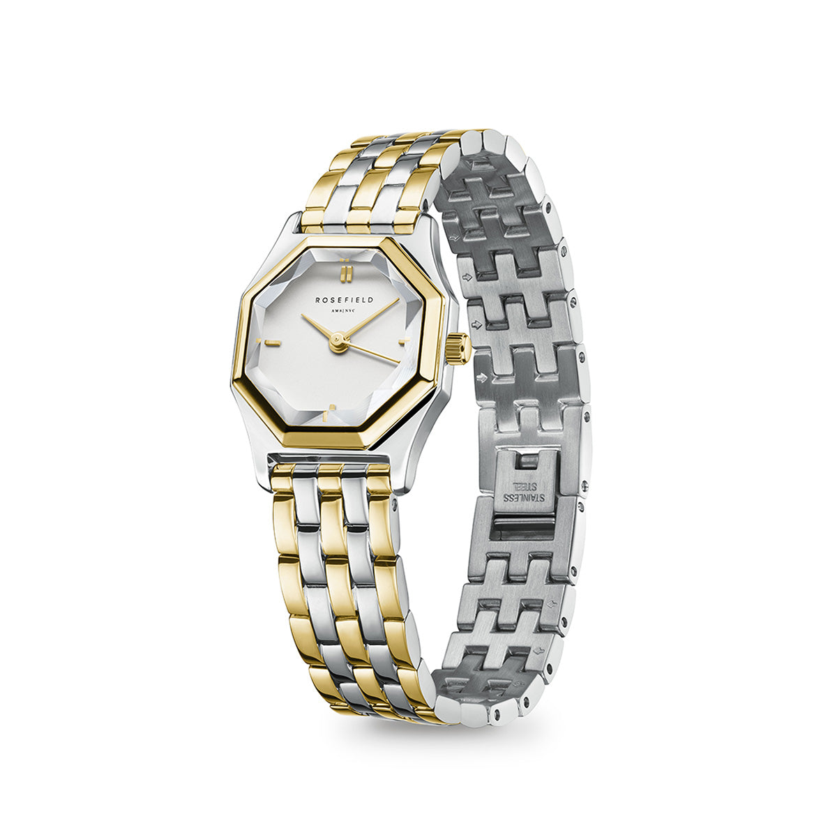 Rosefield Gemme White, Two Tone Steel Gold - GWSSS-G03
