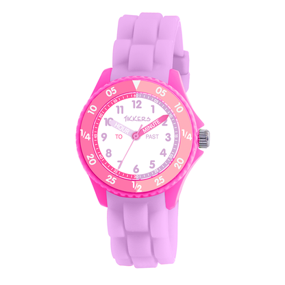Tikkers Kids Lilac & Pink Silicone Time Teacher Watch - ATK1087