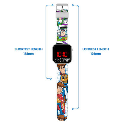Toy Story Buzz and Woody LED Display Watch with Silicone Character Strap for Kids - TSF4022