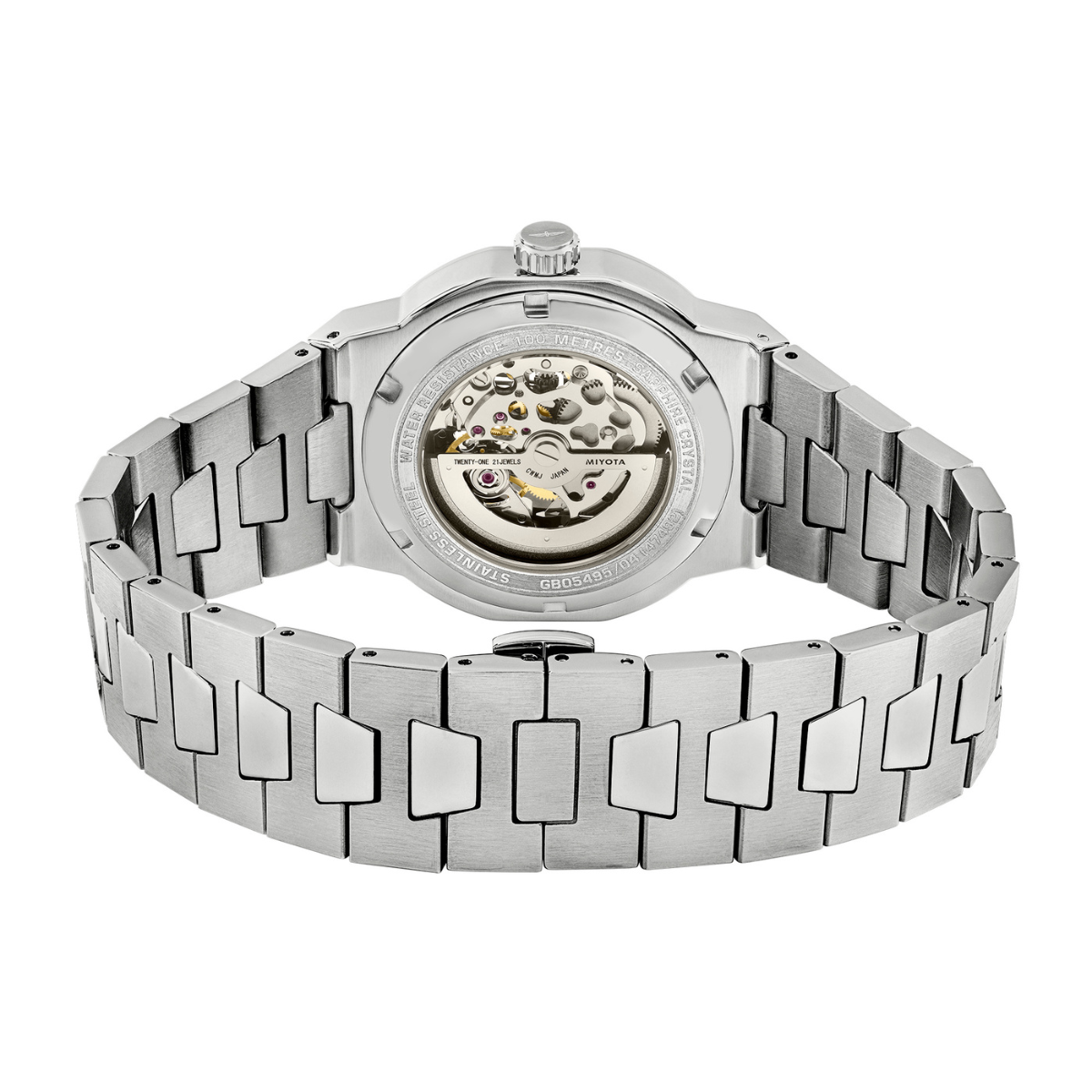 Rotary Men's Regent Skeleton Automatic 100M Water Resistance Black Dial Stainless steel Bracelet Watch - GB05495/04
