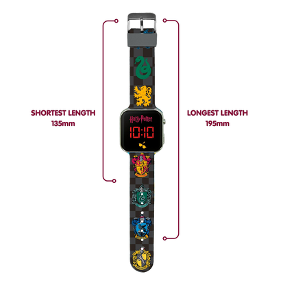 Harry Potter Black Printed Strap LED Watch - HP4118