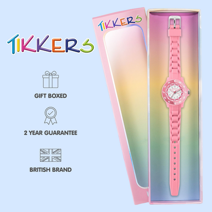 Tikkers Pink Silicone strap Timer Teacher Watch - ATK1098