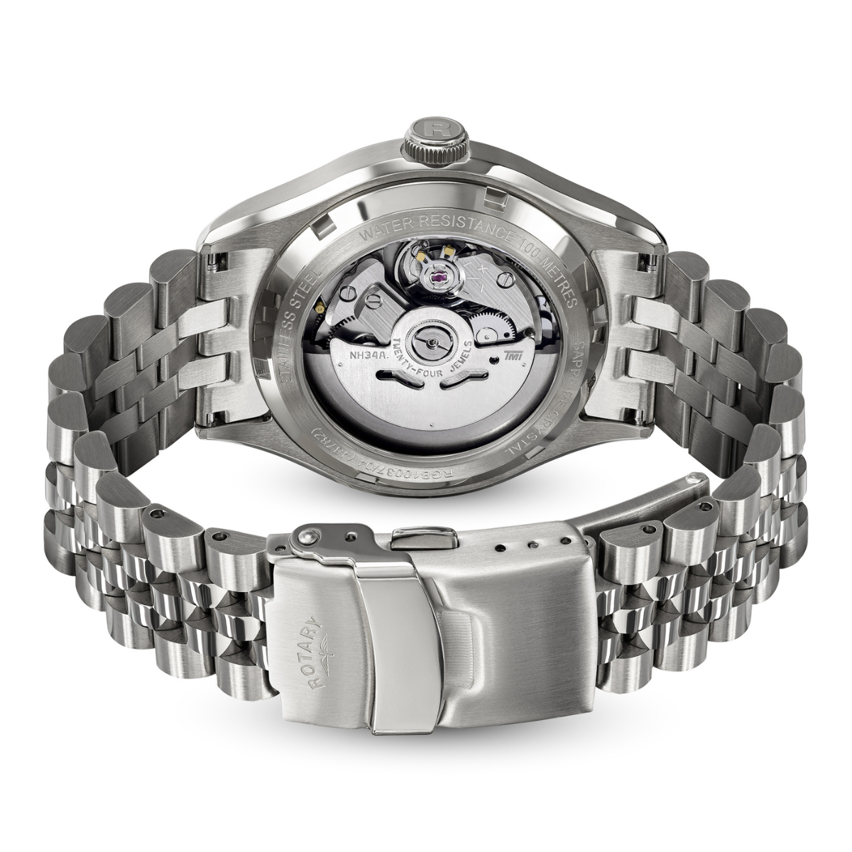 Rotary Men's Seamatic 100 GMT 100M Water Resistance Stainless Steel Bracelet Watch - RGB10037/04