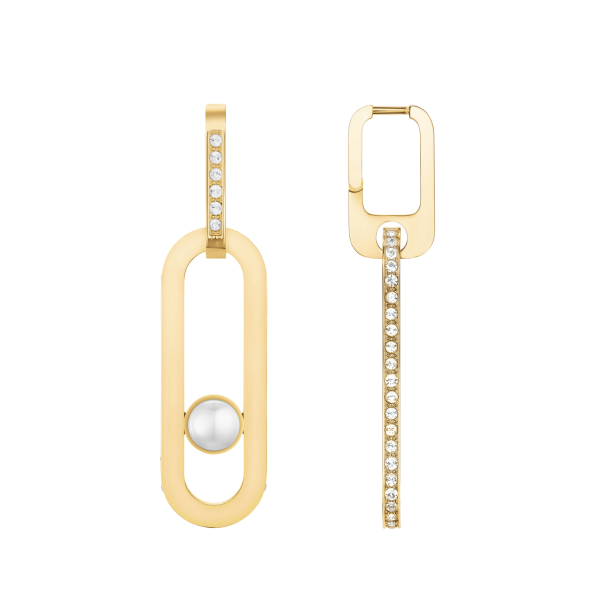Rosefield Modern Pearl Pendant Earring Gold - JEPPG-J1289