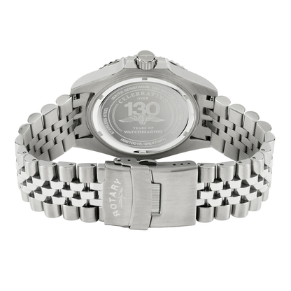 Rotary Men's Apex 100 Black Dial Stainless Steel Bracelet Watch - RGB10015/04