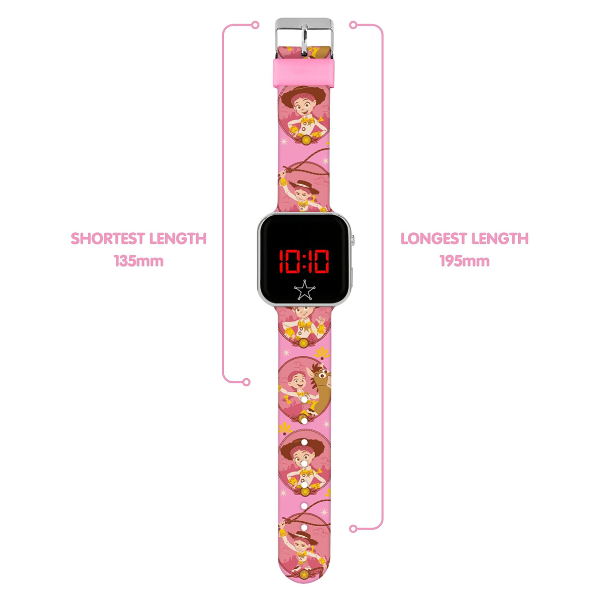 Toy Story Jessie LED Display Watch with Silicone Character Strap for Kids - TSF4023