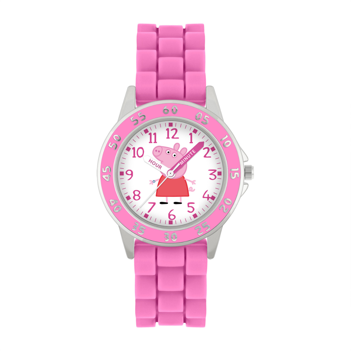 Peppa Pig Time Teacher Dial Quartz Watch with Silicone Strap for Kids - PPG9000