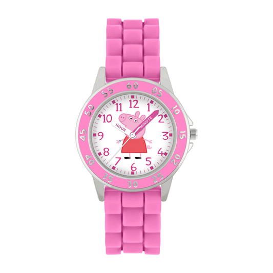 Peppa Pig Time Teacher Dial Quartz Watch with Silicone Strap for Kids - PPG9000