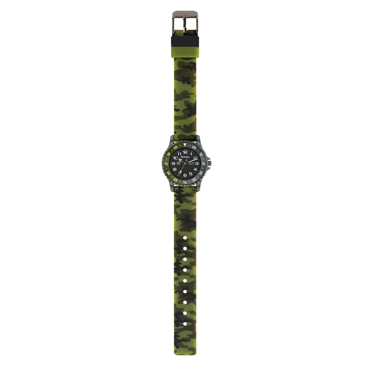 Tikkers Camo Silicone Time Teacher Strap Watch - ATK1085