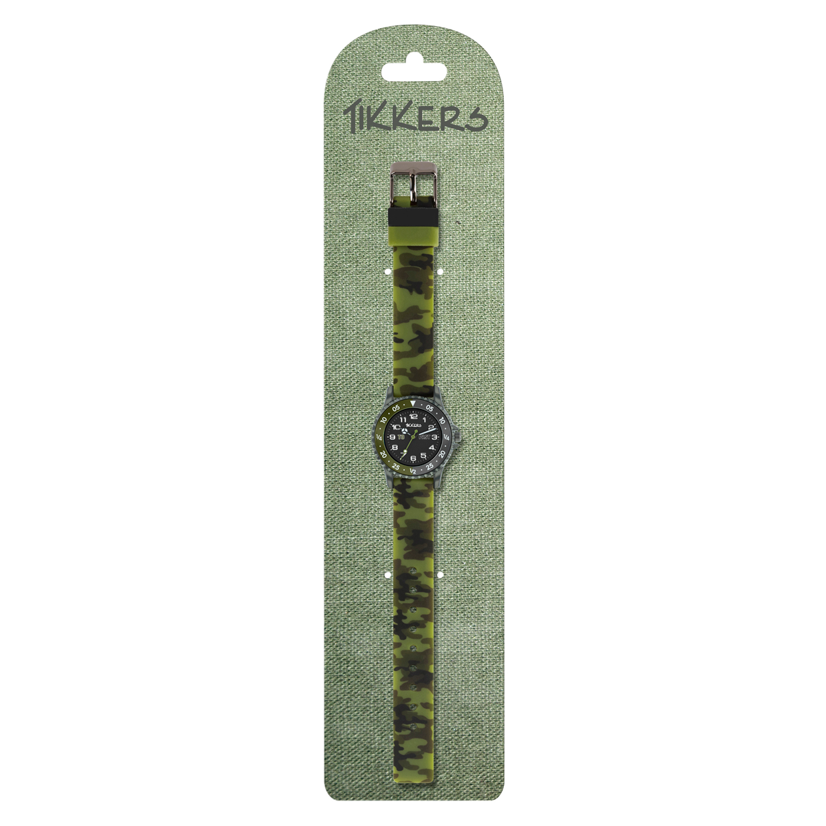 Tikkers Camo Silicone Time Teacher Strap Watch - ATK1085