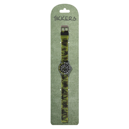 Tikkers Camo Silicone Time Teacher Strap Watch - ATK1085