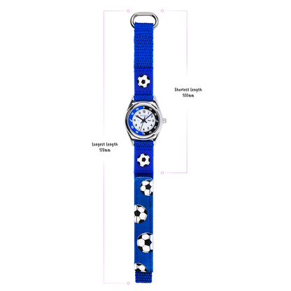 Tikkers Kids Blue Football Time Teacher Watch & Wallet Set - ATK1090