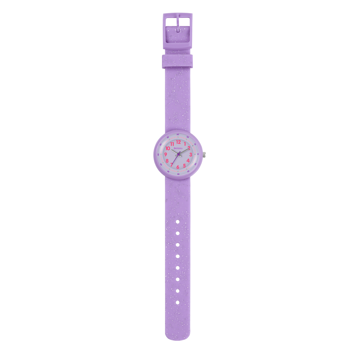 Tikkers Purple Glitter Strap Watch - ATK1102