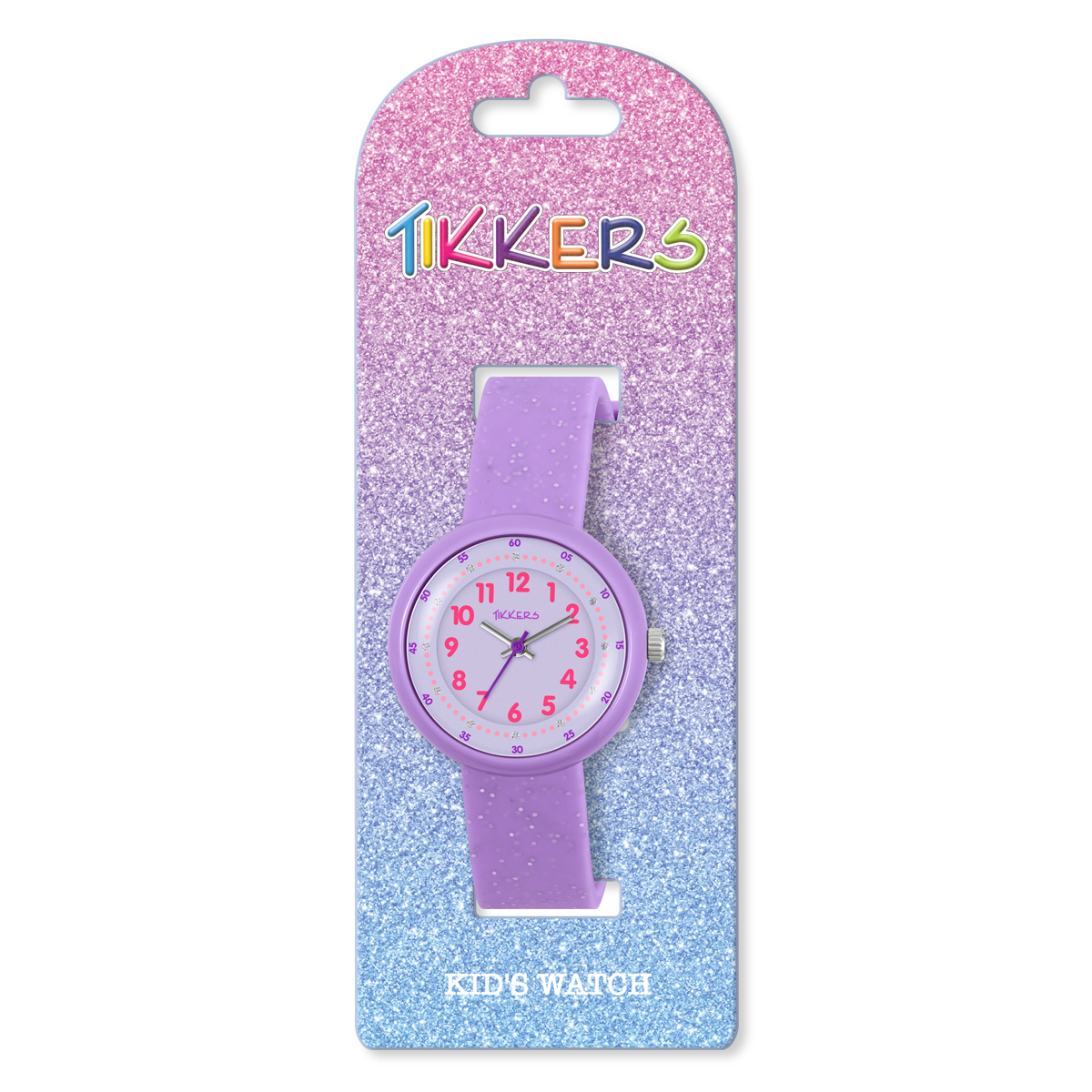 Tikkers Purple Glitter Strap Watch - ATK1102