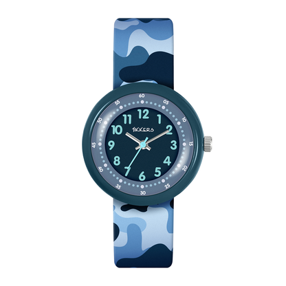 Tikkers Blue Camo Strap Time Teacher Watch - ATK1104