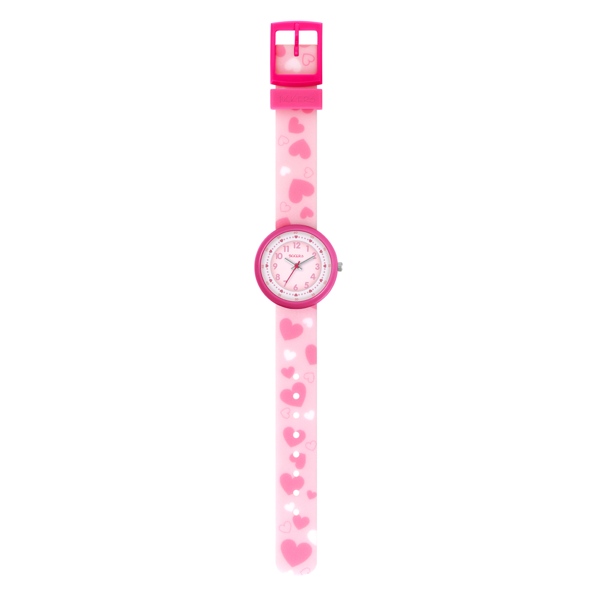 Tikkers Pink Heart Strap Time Teacher Watch - ATK1105