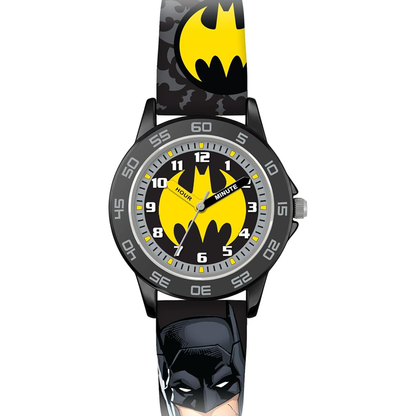 Batman Time Teacher Dial Quartz Watch with Silicone Strap for Kids - BAT9504