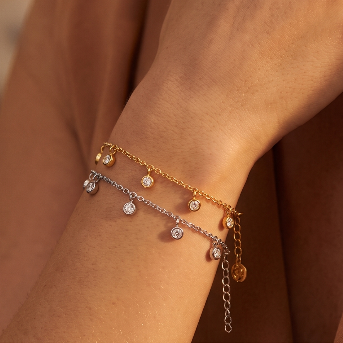 Liu Jo Beam Bracelet Pair (Gold + Silver)