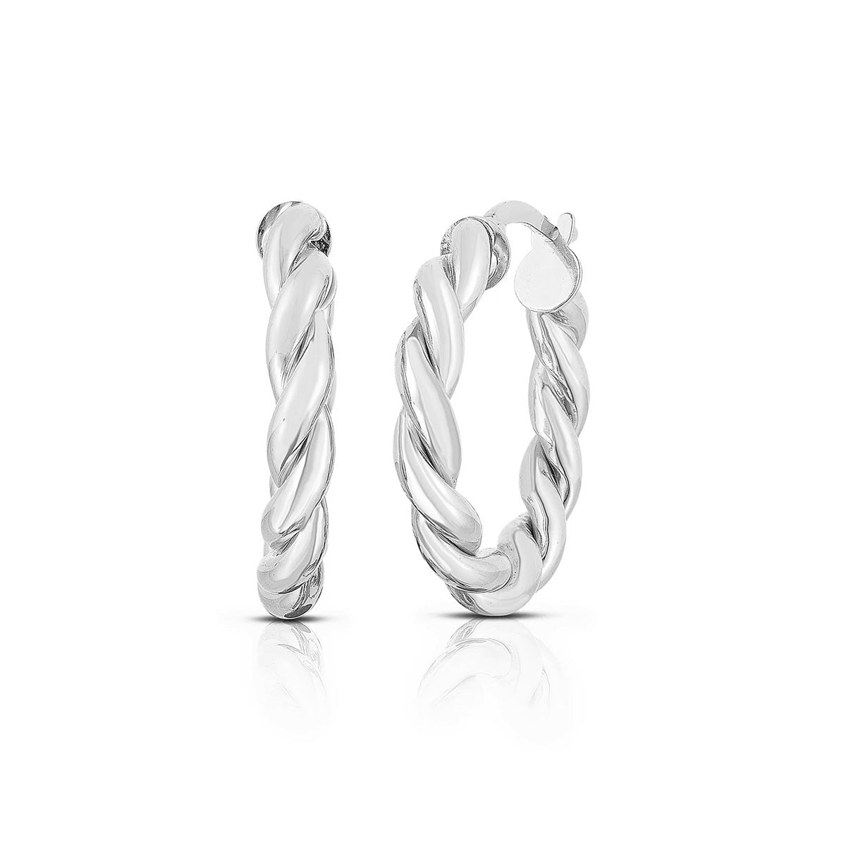 Liu Jo Noir Silver Hoops - LJ2407