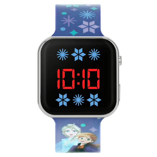 Disney Frozen Blue Printed Strap LED Watch - FZN4733ARG