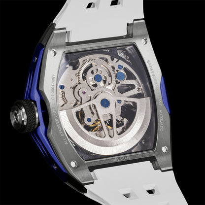 Gresham GI Special Edition Stainless Steel Tonnaeu Case White and Blue Watch - G1-0001-WHT