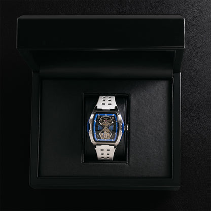 Gresham GI Special Edition Stainless Steel Tonnaeu Case White and Blue Watch - G1-0001-WHT