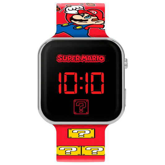 Nintendo Super Mario Printed Strap LED Watch-GSM4107ARG