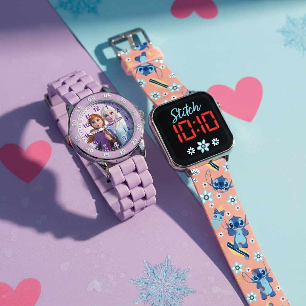Disney Frozen 2 Purple Watch With Lilo & Stitch Printed LED Watch