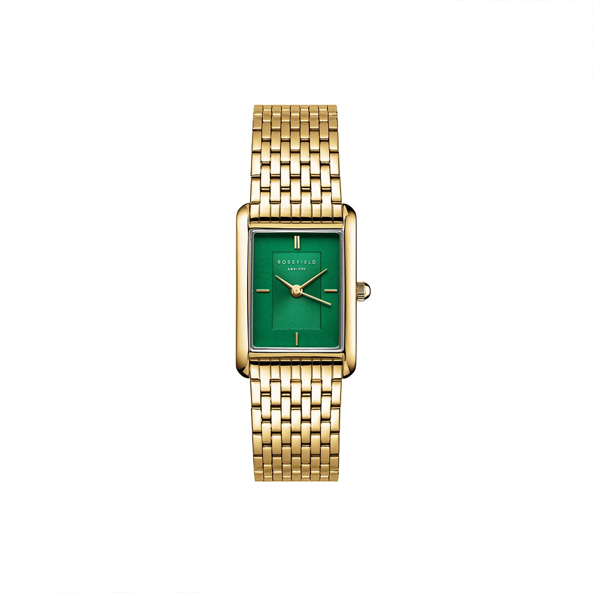 Rosefield Heirloom Emerald Dial Steel Gold - HEGSG-H05