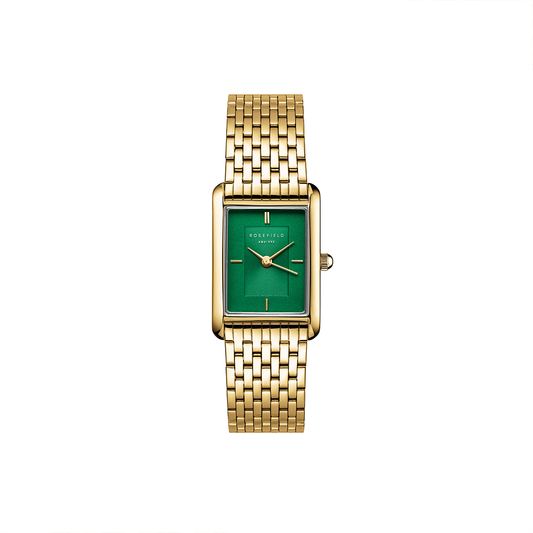 Rosefield Heirloom Emerald Dial Steel Gold - HEGSG-H05