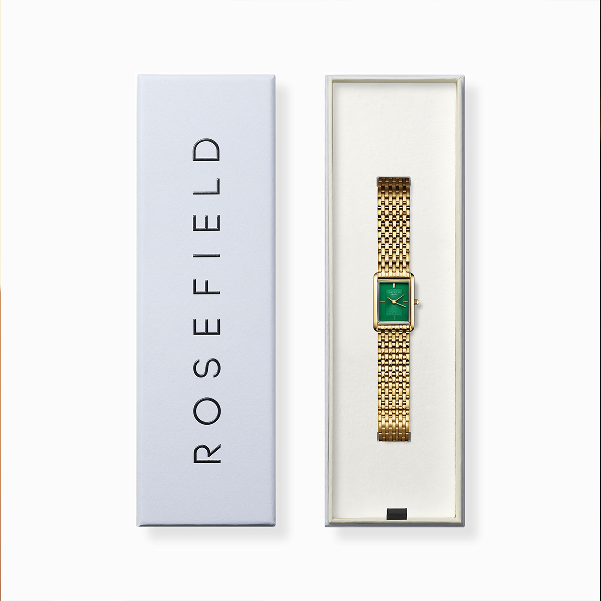 Rosefield Heirloom Emerald Dial Steel Gold - HEGSG-H05