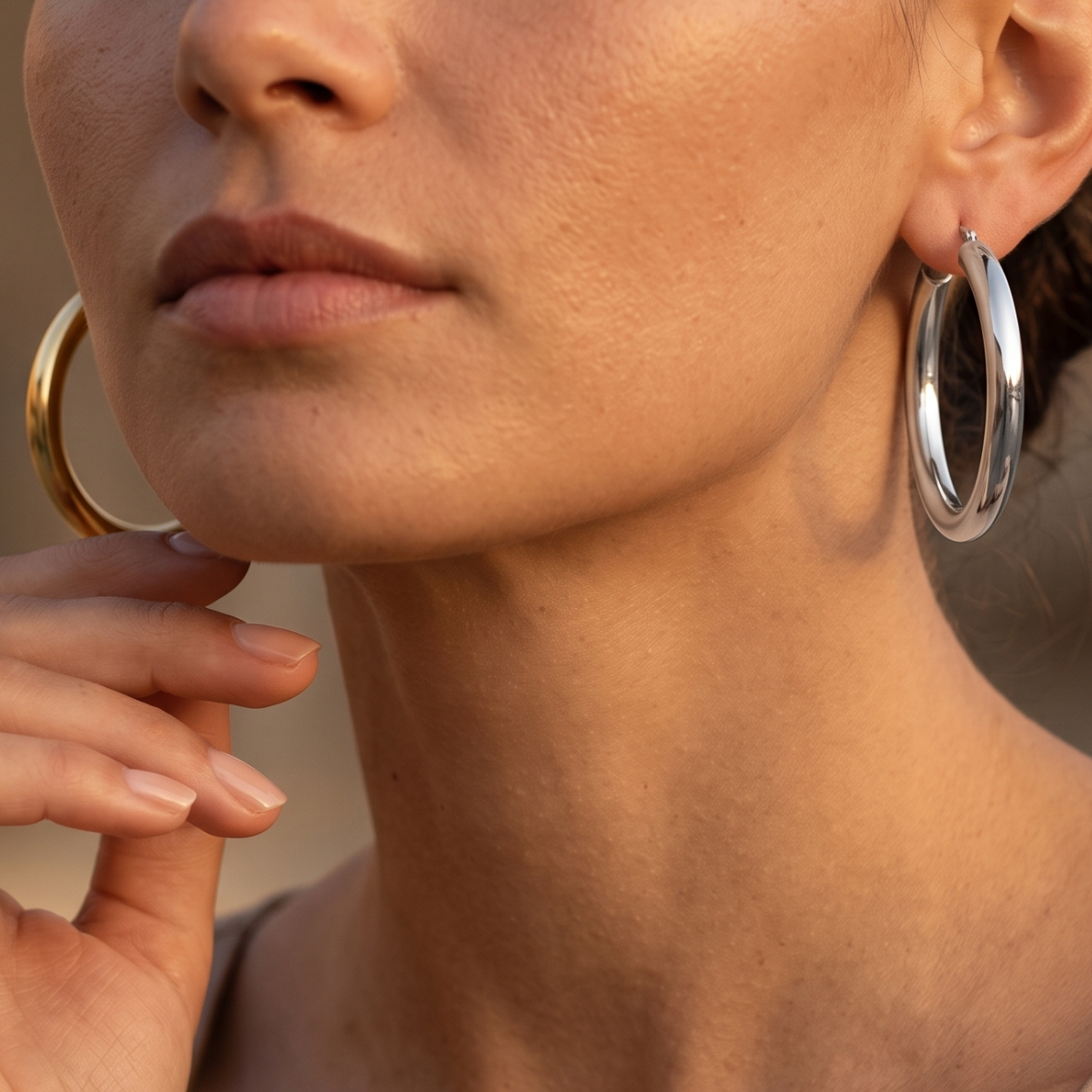 Liu Jo Hoops Earrings Pair (Silver + Gold)