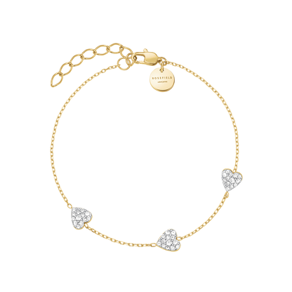Rosefield 3 Hearts Bracelet Gold - JB3HG-J1278