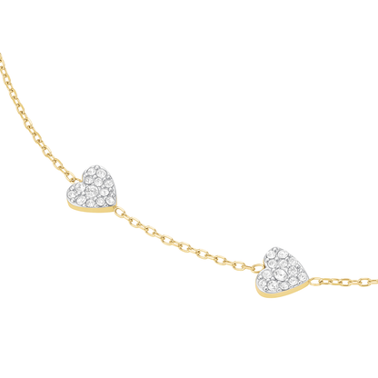 Rosefield 3 Hearts Bracelet Gold - JB3HG-J1278