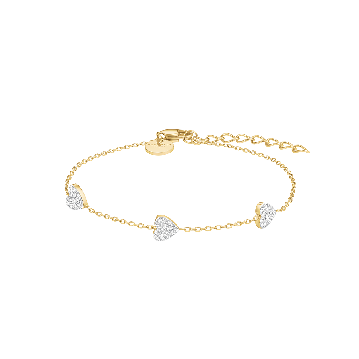 Rosefield 3 Hearts Bracelet Gold - JB3HG-J1278