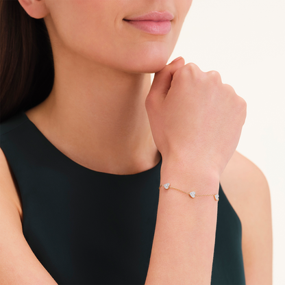 Rosefield 3 Hearts Bracelet Gold - JB3HG-J1278