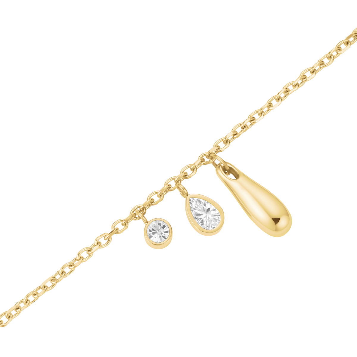 Rosefield Bold Solitary Charms Bracelet Gold - JBBCG-J1211