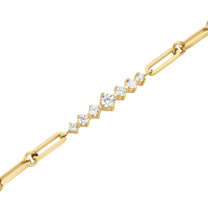 Rosefield Graduated Crystal Bar Paperclip Bracelet - JBCBG-J1023