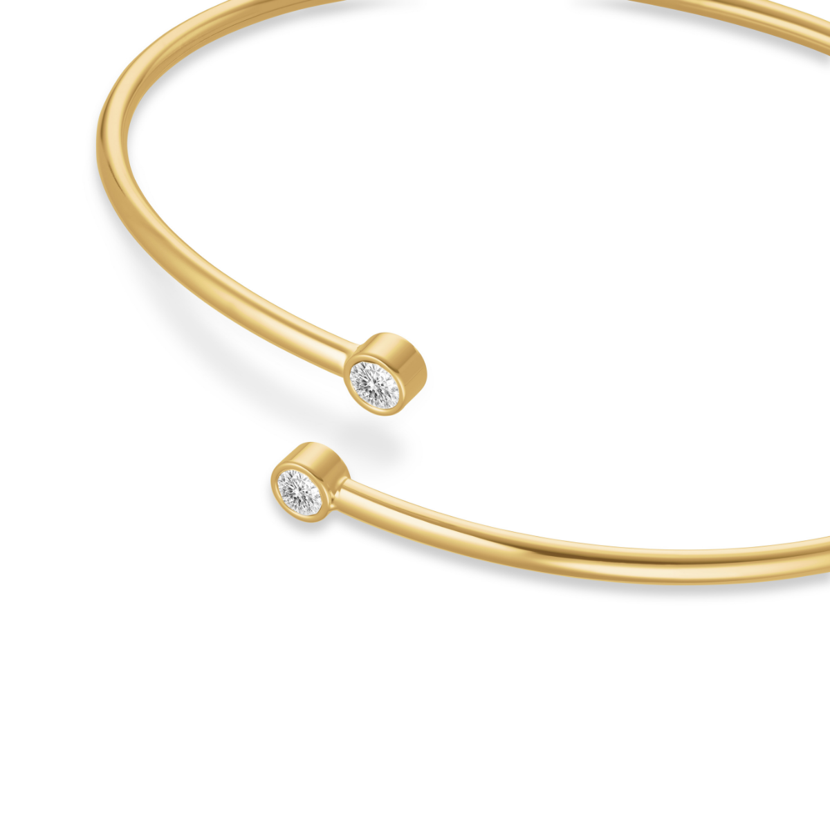 Rosefield Double Crystal Bangle Gold - JBDCG-J1213