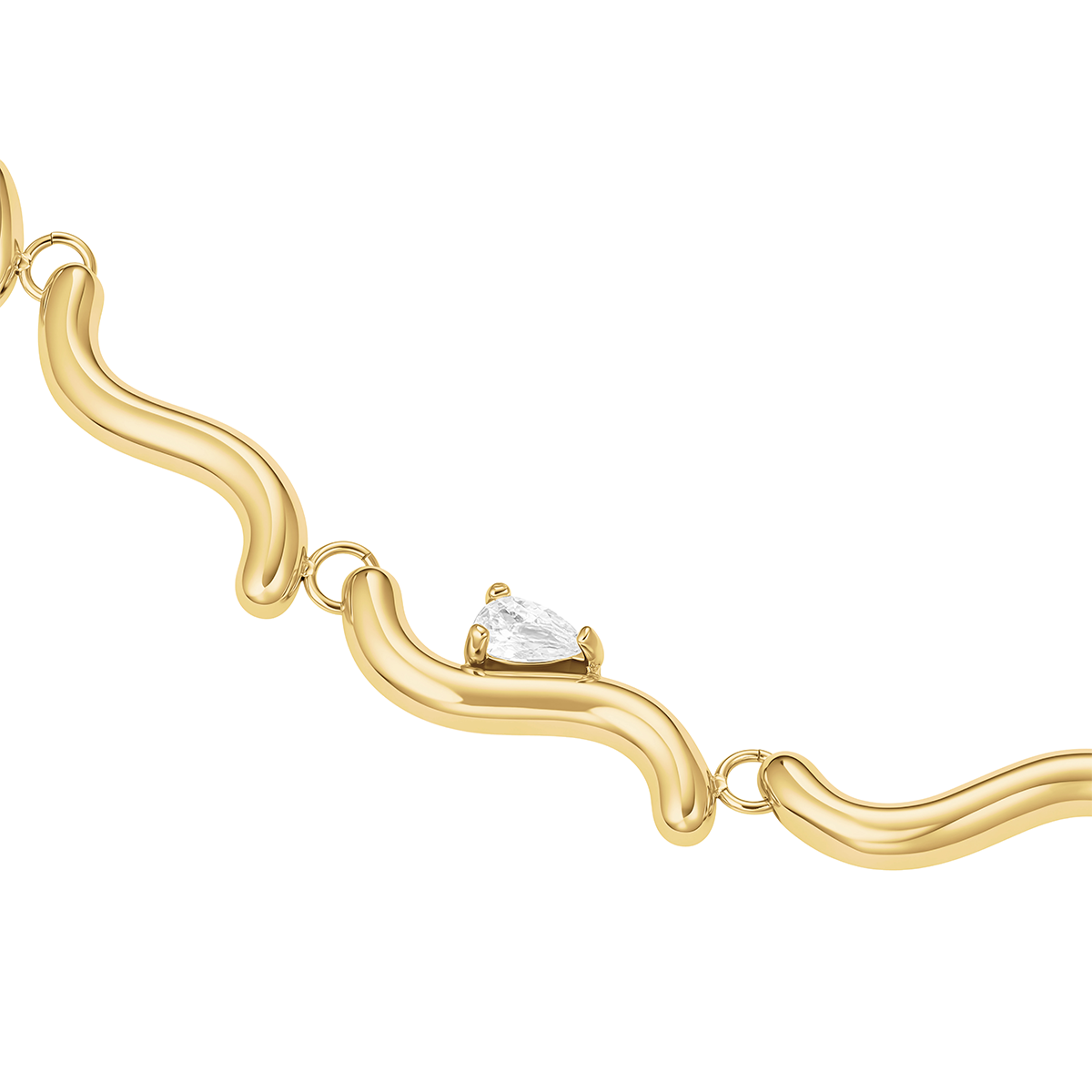 Rosefield Drop Wave Bracelet Gold - JBDWG-J1305