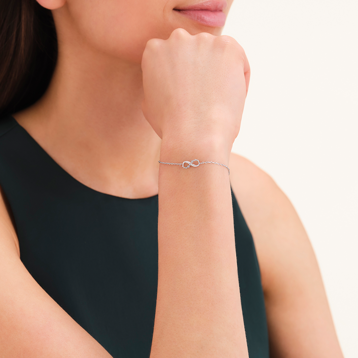 Rosefield Infinity Bracelet Silver - JBIBS-J1330