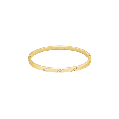 Rosefield Bangle with Lines of Crystals - JBLCG-J1043
